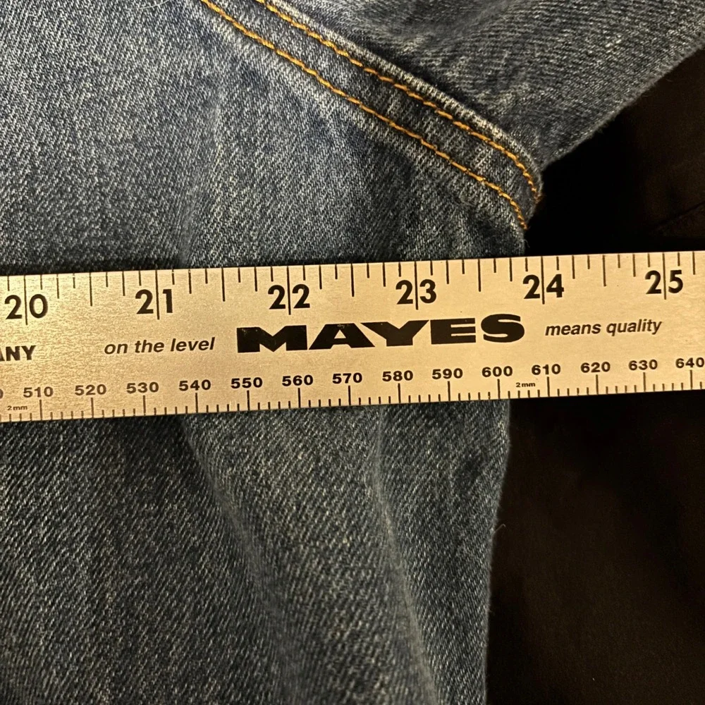Levis Mens Denim Trucker Jacket Medium Wash Blue Button Front 2XL - Picture 11 of 12